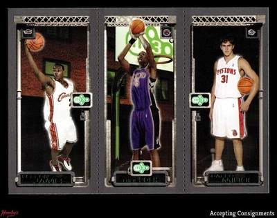 2003-04 Topps Rookie Matrix LeBron James, Chris Bosh, Darko Milicic RC Foto 1 de 2