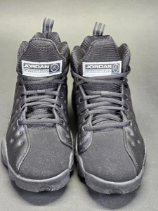 Nike Air Jordan Jumpman Team II Basketball Shoes High Top Black Size 7Y - Picture 1 of 17