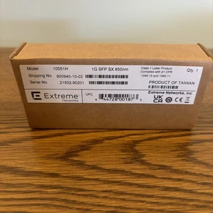 NEW Extreme Networks 10051H 1G-SFP SX 850nm 900940-10-02 SEALED - Picture 1 of 5