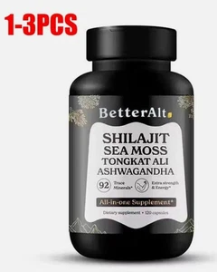 92 Mineralien Ashwagandha 120 Kapseln 1/2/3 Stück BetterAlt Shilajit Meeresmoos Ergänzung - Bild 1 von 10