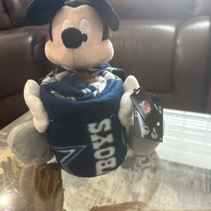 Vintage NFL Disney Plüsch Indianapolis Colts Mickey und Decke NEU mit Etikett - Bild 1 von 14