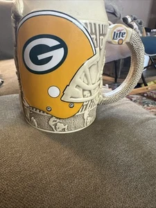 Sports Hoffbrau Miller Beer Green Bay Packers 3-D Collector's Stein Mug - Picture 1 of 3