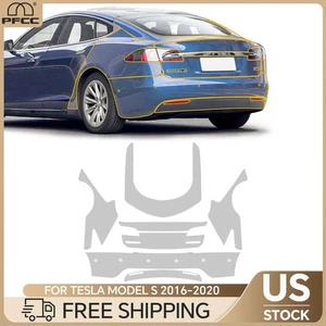 Rear Bumper Precut Paint Protection Film (PPF) For 2016-2020 Tesla Model S - Picture 1 of 19