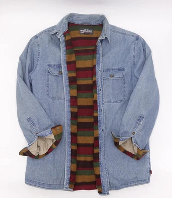 Size Large - Men’s Vintage Woolrich Fleece Line Denim Button-up - Image 1 of 4
