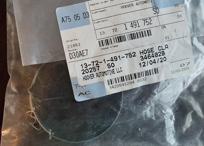 GENUINE OEM MINI Air Intake Hose Clamp 13721491752 13-72-1-491-752 Mini Cooper - Image 1 of 3