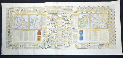 Великобритания, Ирландия, Франция — короли, очень большая гравюра Шатлен/Гедевиль, 1720 - Изображение 1 из 4