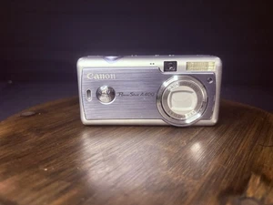Cámara digital Canon Power Shot A400 plateada 3,2 megapíxeles probada con estuche de cuero - Imagen 1 de 13