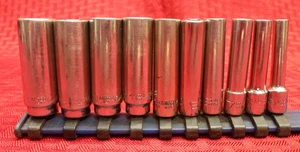 MATCO 10 PC ¼” DRIVE METRIC SOCKET SET 6PT DEEP SOCKETS - Picture 1 of 4