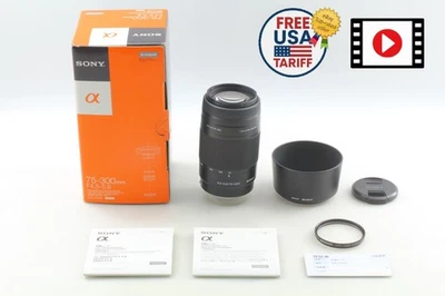 【N MINT+++ w/ Box Hood】Sony 75-300mm f/4.5-5.6 SAL75300 Zoom Lens Alpha A-Mount - Image 1 of 4
