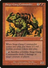 Siege-Gang Commander Scourge HEAVILY PLD Red Rare MAGIC GATHERING CARD ABUGames