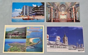 Lote Mixto De Colección De 4 POSTALES Hawai Honolulu Waiki Hilo Sin Publicar Sin Usar - Imagen 1 de 6