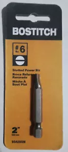 NOS Sealed BOSTITCH #6 Slotted 2" Power Bit BSA226SM - Picture 1 of 1