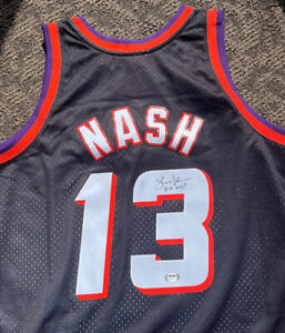 Steve Nash Signed Autographed Pheonix Suns M&N Jersey Psa Dna Coa 2x MVP