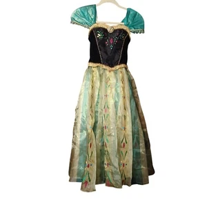 Disney Store Frozen Anna Deluxe Costume Coronation Dress 7/8 Girls - Picture 1 of 7
