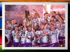 Framed 2020 MELBOURNE STORM NRL Premiers Poster - 84cm x 59.5cm x 3cm - Picture 1 of 3