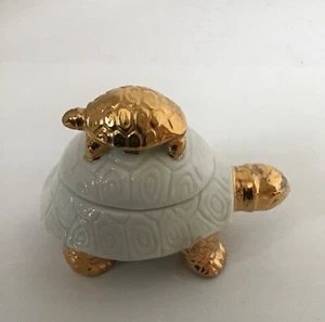 CAJA DE TORTUGAS DE PORCELANA IZQUIERDA DE COLECCIÓN - Imagen 1 de 5