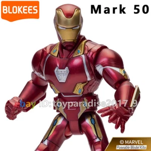 Blokees Marvel Official 4" Action Figure Model Kit Blind Box Iron Man Mark 50 - Picture 1 of 21