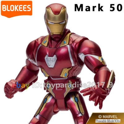 Blokees Marvel Official 4" Action Figure Model Kit Blind Box Iron Man Mark 50 - Image 1 of 4