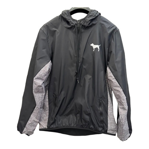 UNDERCOVER Giacca frangivento nera Victoria's Secret ROSA quarto cerniera nera taglia XS S