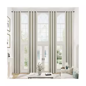 Cream 240 Inch Blackout Curtains for High Ceiling Living Room Extra Long Room... - Picture 1 of 7