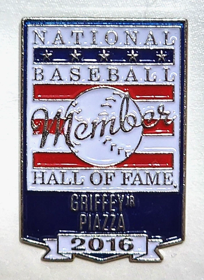 Ken Griffey Jr.  Mike Piazza MLB 2016 National Baseball Hall of Fame Member Pin - Image 1 of 1