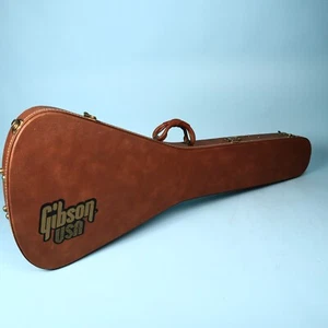 1990's Gibson USA Flying V Guitar Brown Case Pink Shroud Made in Canada TKL - Picture 1 of 8