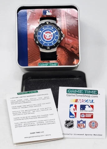 Chicago Cubs Watch by GAME TIME MLBPA 2006 Blue and Red C Watch NIB Untested Cover