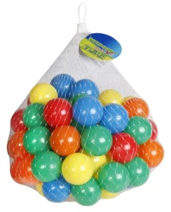 Ab 2 Jahre Kinder 70 Stück bunte Bälle für Bällebad im Netz 6cm Outdoor - Bild 1 von 1