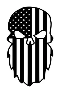 US Flagge Bart Aufkleber #1 3"x6" links oder rechts Farbe wählbar - Bild 1 von 5