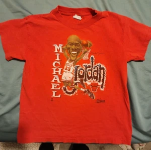 Michael AIR JORDAN Red t-shirt (YOUTH 14-16) Vintage 1990-Fat Head Salem - Picture 1 of 3