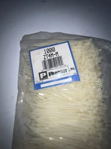 Panduit ZT4M-M  4 Inch Ty Cable Ties-Pack Of 1000-Ty Wrap-White  New in Sealed - Picture 1 of 12