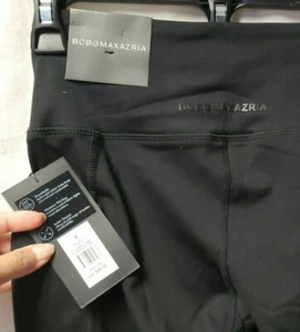 NWT Woman BCBGMAXAZRIA High Waisted ACTIVE PANTS Size SMALL Black & Pink $68 - Picture 1 of 6