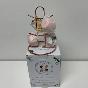 NEU Set 4 Mini Moscow Mule Becher 2oz Schnapsgläser mit Aufsteller - Bild 1 von 6