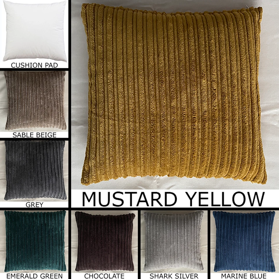 Premium Jumbo Cord Cushion With Pad Insert Handmade Pillow Sofa Bed Home Decor - Image 1 of 1