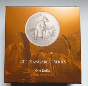 Australia.. 2011 - 1oz Silver Kangaroo ($1).. Rock Wallaby.. RAM Cased PROOF - Picture 1 of 6