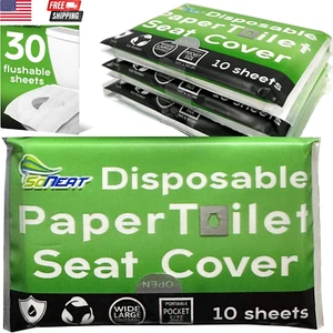 Thick Disposable Toilet Seat Covers for Travel - 30 Sheets of XL Covers Disposab - Picture 1 of 6