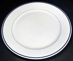 Plato de cena de porcelana William Sonoma Apilco Francia tradición banda azul de 11 - Imagen 1 de 3