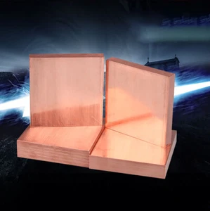 Copper Sheet Solid Metal Panel T2 Pure Cu Flat Stock Thick 1mm 1.5mm-6mm Plate - Picture 1 of 8