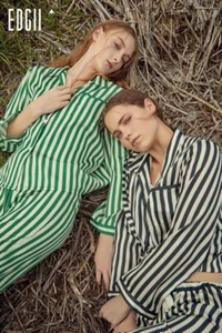 Woman And Men Silk Pajama Set - Picture 1 of 12