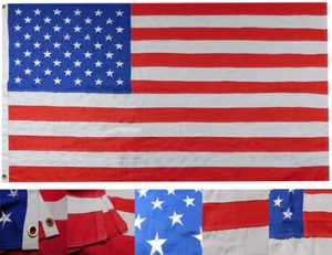 50 Star USA Vintage Tea Stain Premium Quality 3'x5' Rough Tex Cotton Flag Banner - Picture 1 of 10