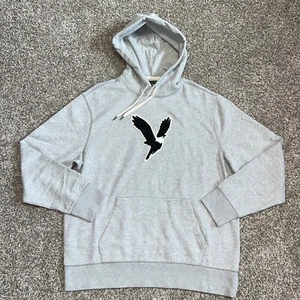 American Eagle AE grau Grafik Pullover Fleece Hoodie super weich Herren Gr. L neu ohne Etikett - Bild 1 von 13
