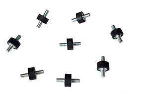 8 soportes aislantes de vibraciones de goma (3/4 de diámetro x 3/8 de alto) pernos de 1/4-20 x 1/2" de longitud - Imagen 1 de 1