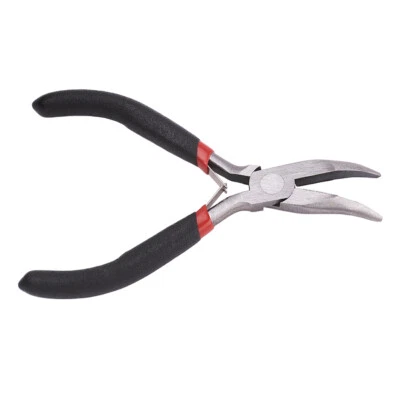 4.9" Professional Bent Nose Pliers Carbon Steel Jewelry Pliers DIY Hand Tools - Image 1 of 4