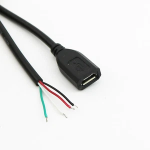 10x Micro USB 5 Pin Female to 4 Pin 4 Wire Data Charge Cable Cord Connectors DIY - Picture 1 of 7
