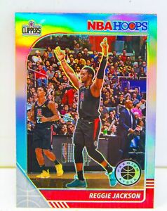 Reggie Jackson 2019-20 NBA Hoops Premium Stock Silver Prizm Card #57 Clippers SP