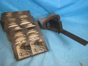 ANTIQUE MONARCH STEREOSCOPE 1904 & LOT OF 104 KEYSTONE VIEW COMPANY CARDS - Picture 1 of 4
