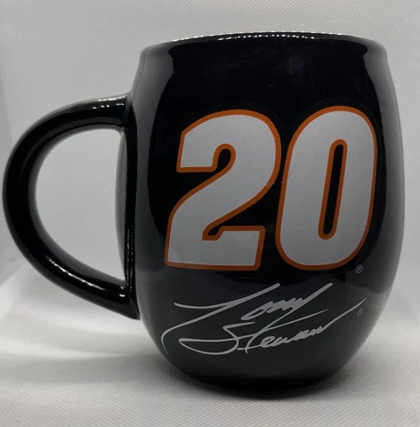 NASCAR Tony Stewart #20 Race Car Black Coffee Mug Cup 16oz Large Cover