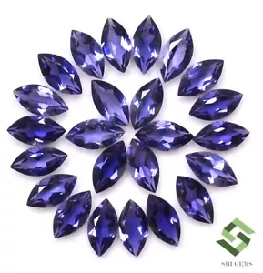 Natural Iolite Marquise Cut 6x3 mm Lot 24 Pieces 4.71 CTS Loose Gemstones - Picture 1 of 5