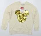 F&F Womens Beige Cotton Pullover Sweatshirt Size 8 Pullover - Mickey Mouse