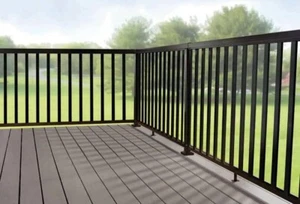 Peak Aluminum Deck Railing 4’ Picket and Spacer Kit for 36 in. high Black 50201 - Picture 1 of 7